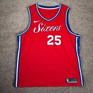 Nike Philadelphia 76ers Ben Simmons 25 Swingman Jersey Red Mens 3XL 60 877219